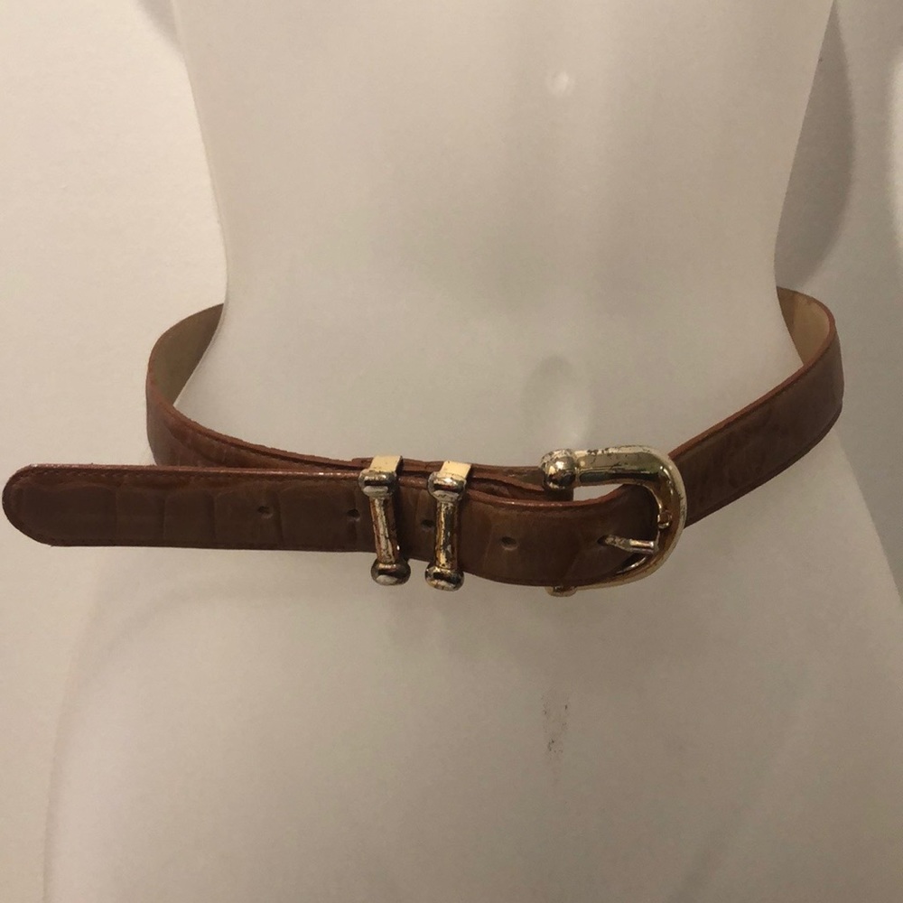 VTG Field Manor Leather Belt Camel Color